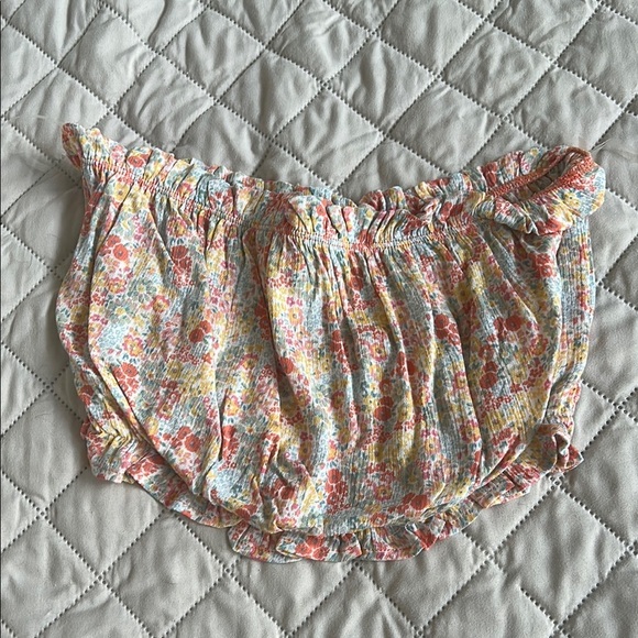 Vici Tops - Vici Floral Strapless Crop Top